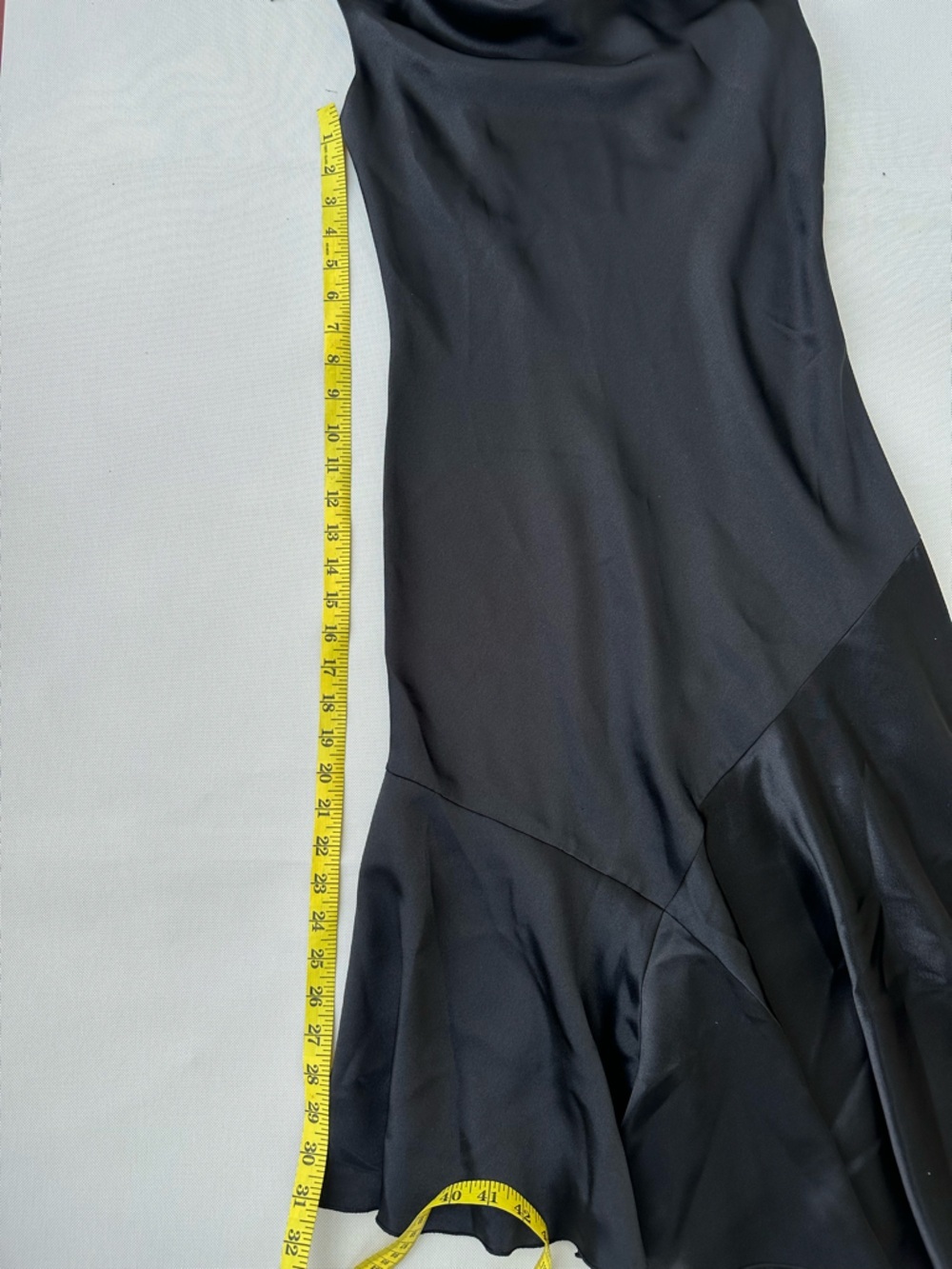 Black Satin Cocktail Dress Size 2 S.L. Fashions Cowl Neck Elegant Evening🖤 - Picture 10 of 11